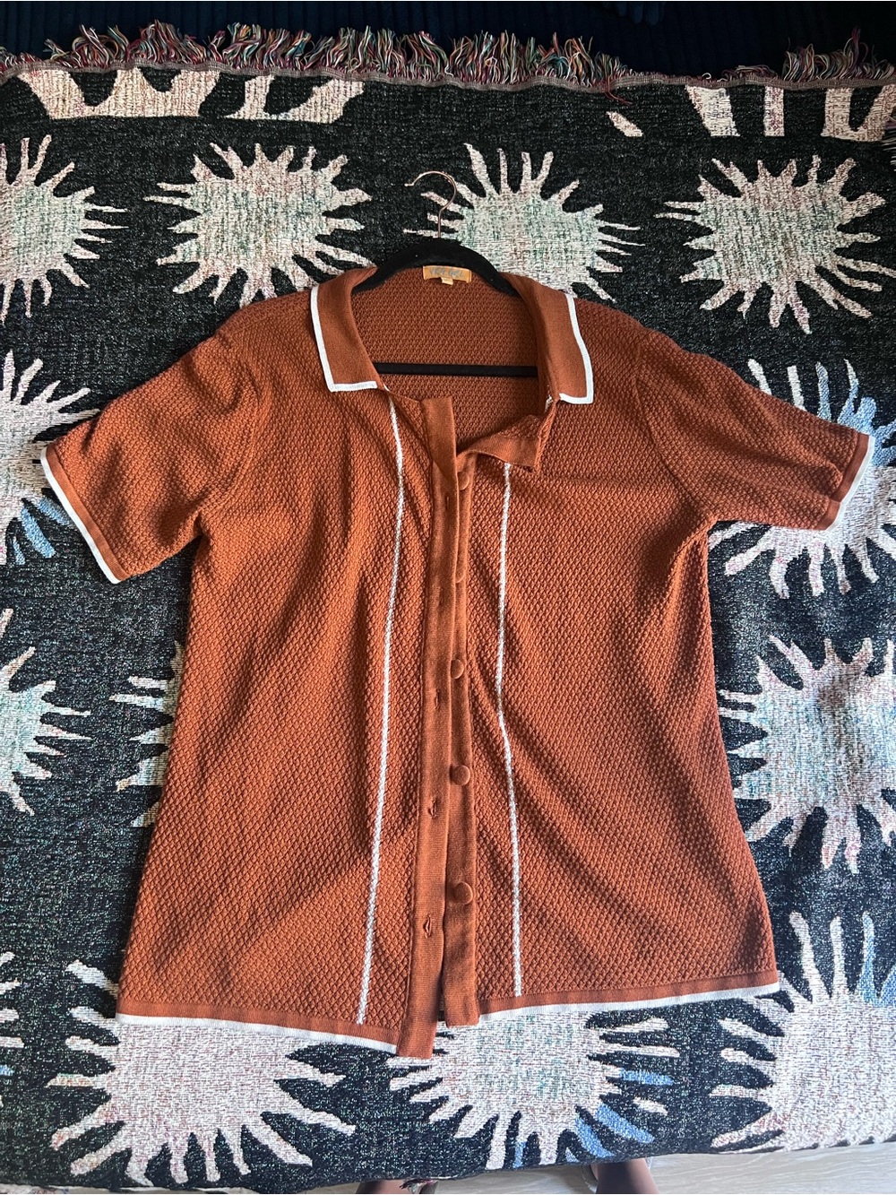 Vrg Grl Knitted Button Down Shirt